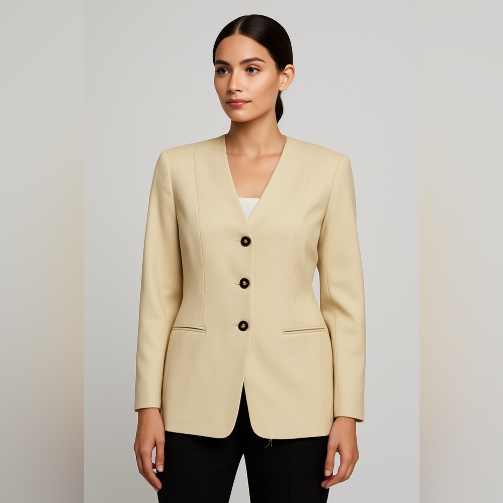 Elegant Cream Women's Blazer
